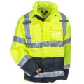 Men's Waterproof Lime High-Visibility Work Jacket